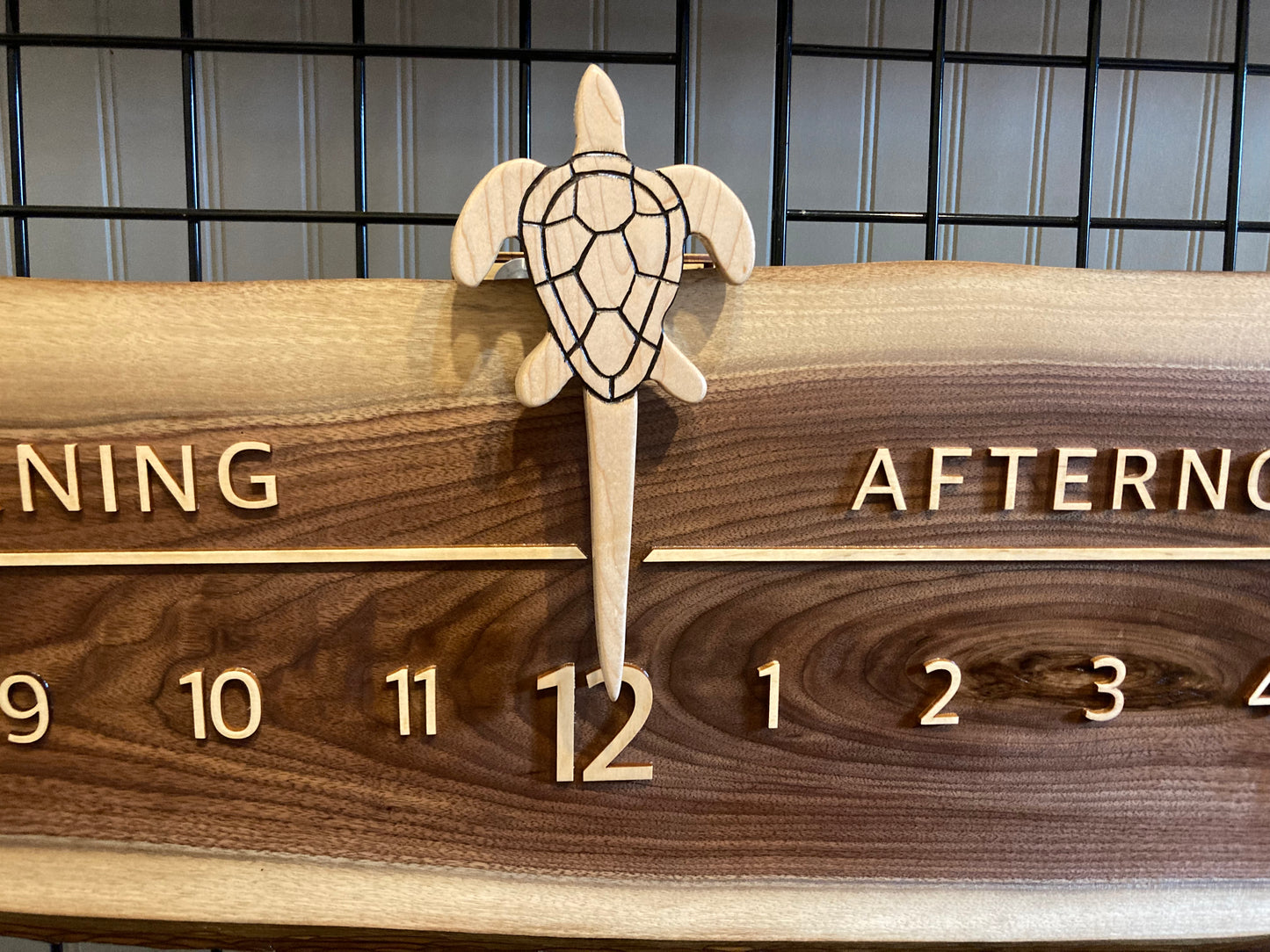 Turtle Cove: 5ft Walnut/Maple Live Edge - Linear Clockworks
