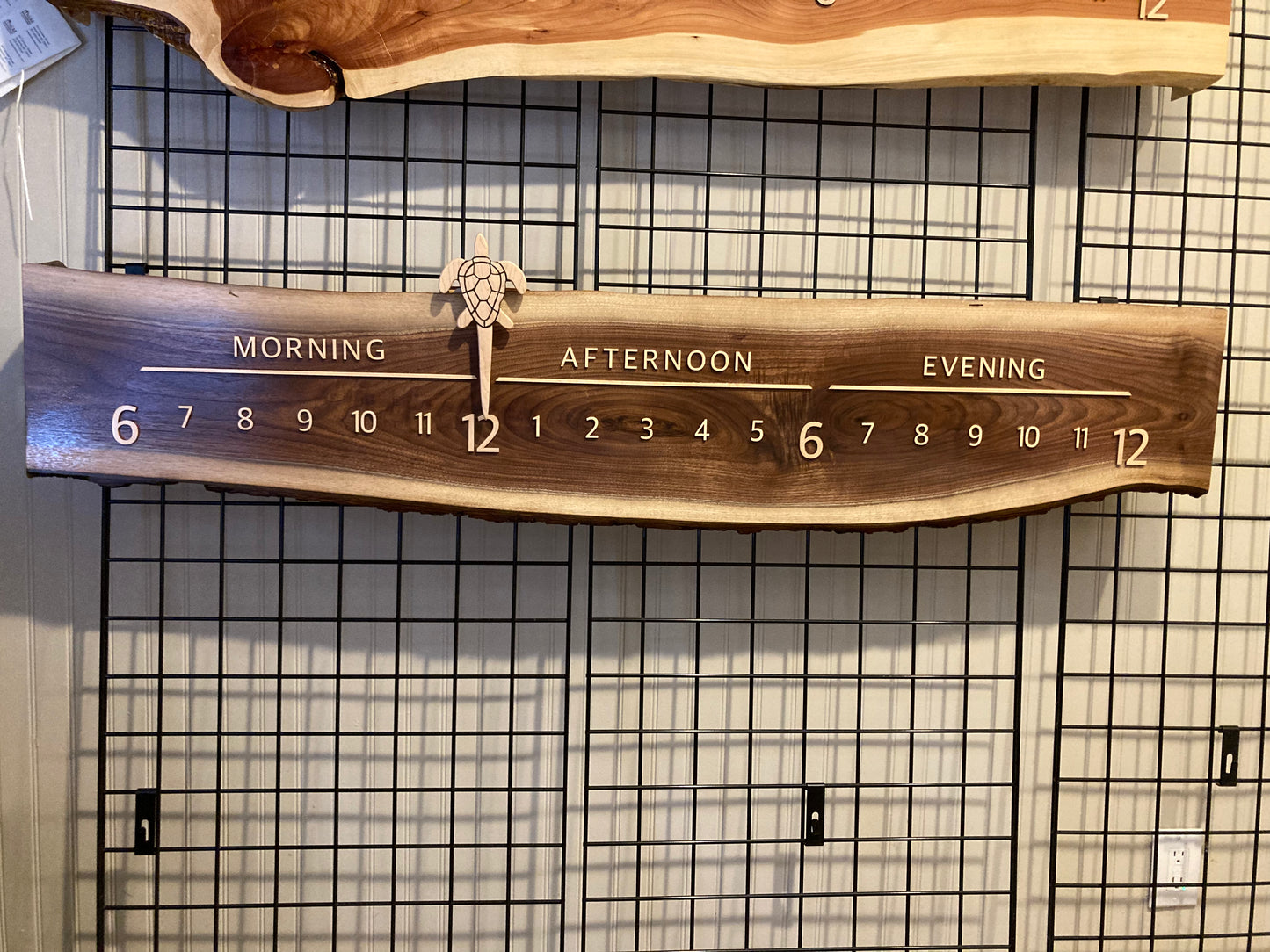 Turtle Cove: 5ft Walnut/Maple Live Edge - Linear Clockworks
