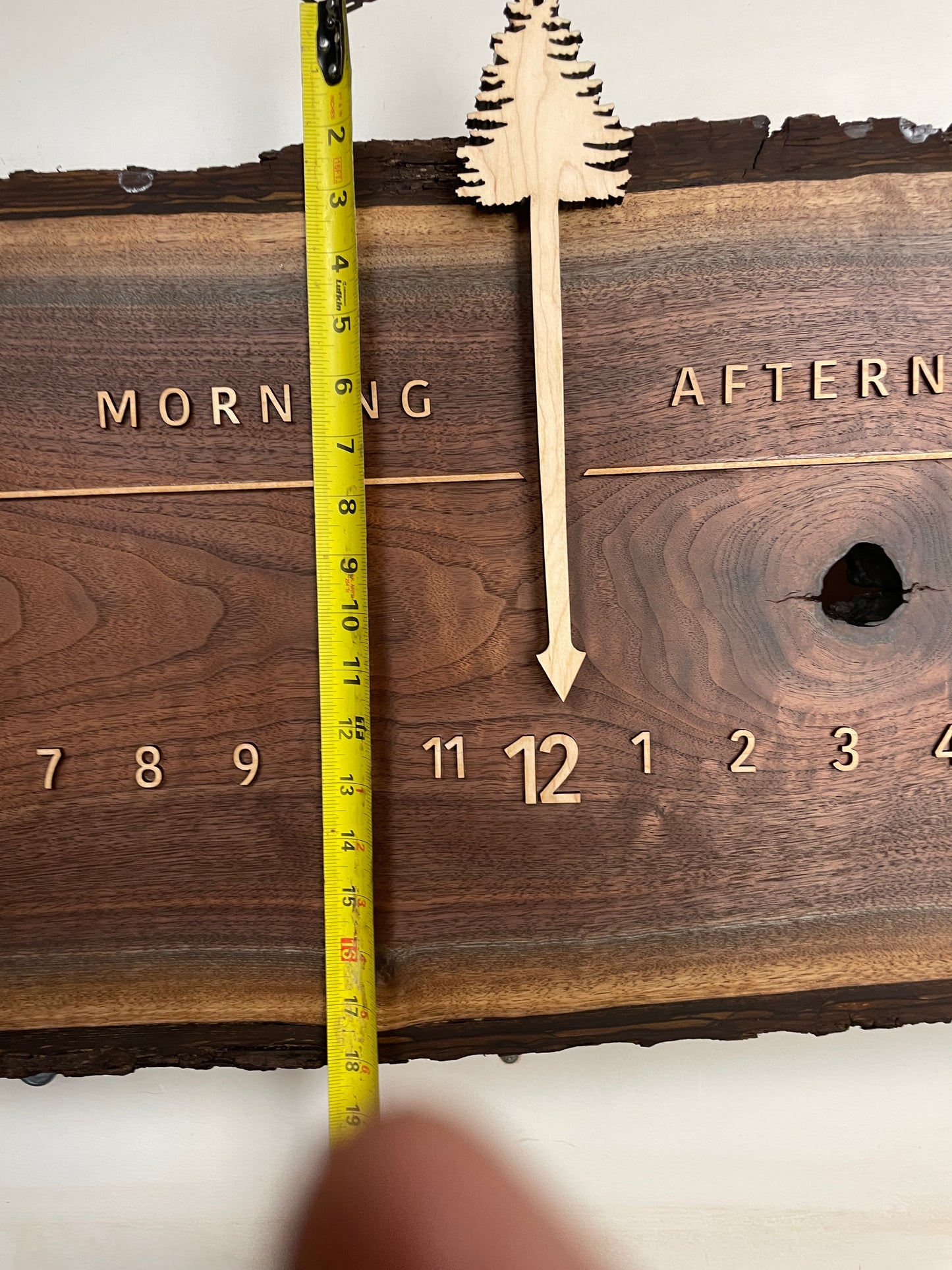 Kyle: 3-foot Walnut/Maple Double Live Edge - Linear Clockworks