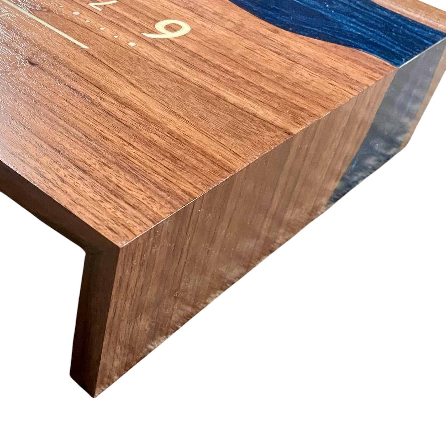 Rowan: 3-foot Walnut / Resin Surface River - Linear Clockworks
