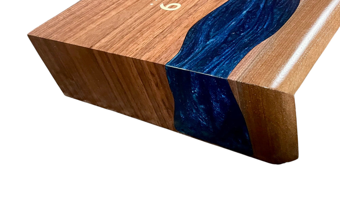Rowan: 3-foot Walnut / Resin Surface River - Linear Clockworks
