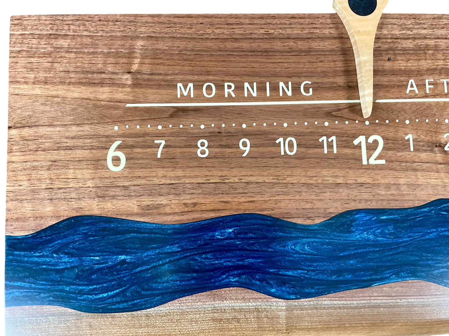 Rowan: 3-foot Walnut / Resin Surface River - Linear Clockworks