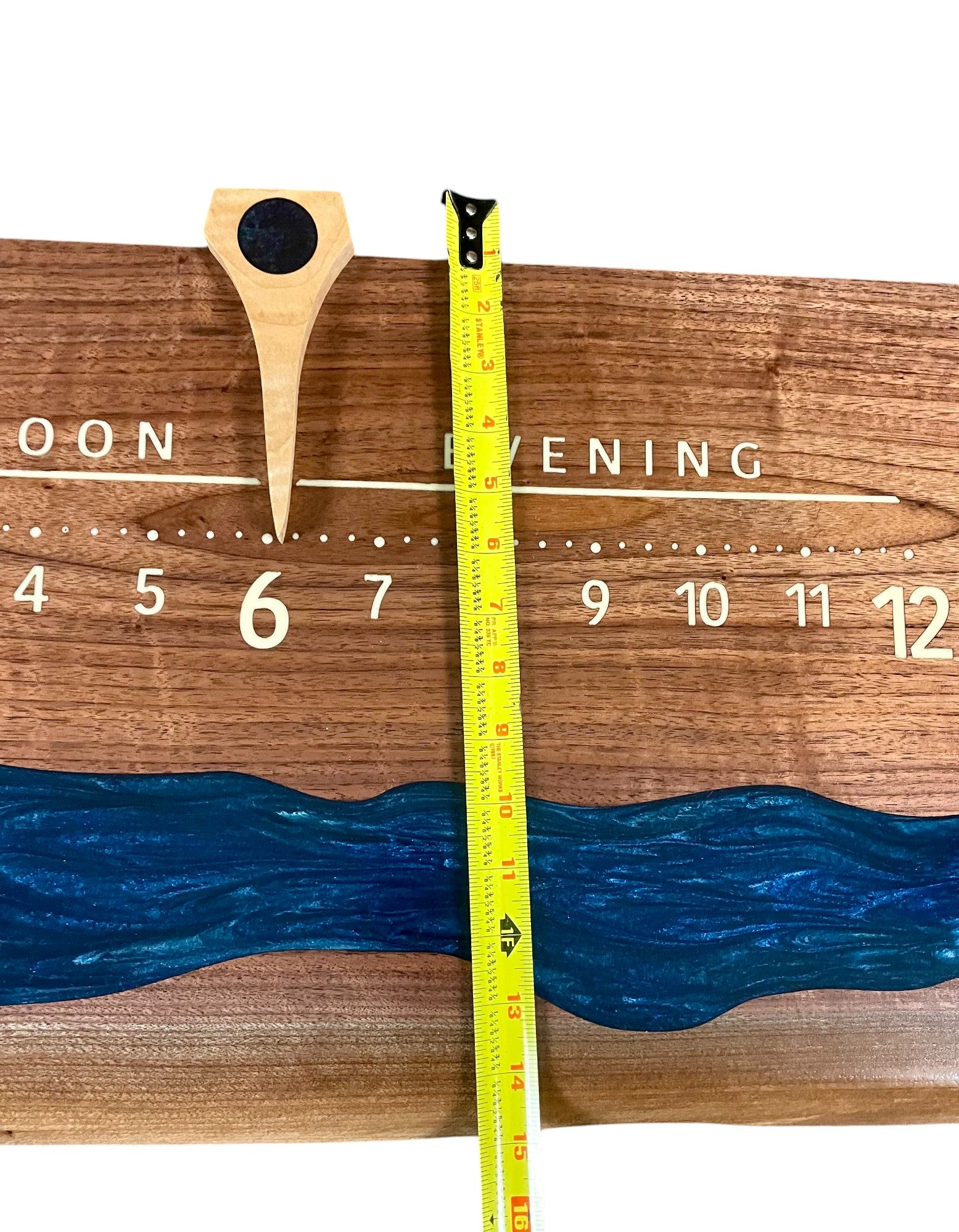 Rowan: 3-foot Walnut / Resin Surface River - Linear Clockworks
