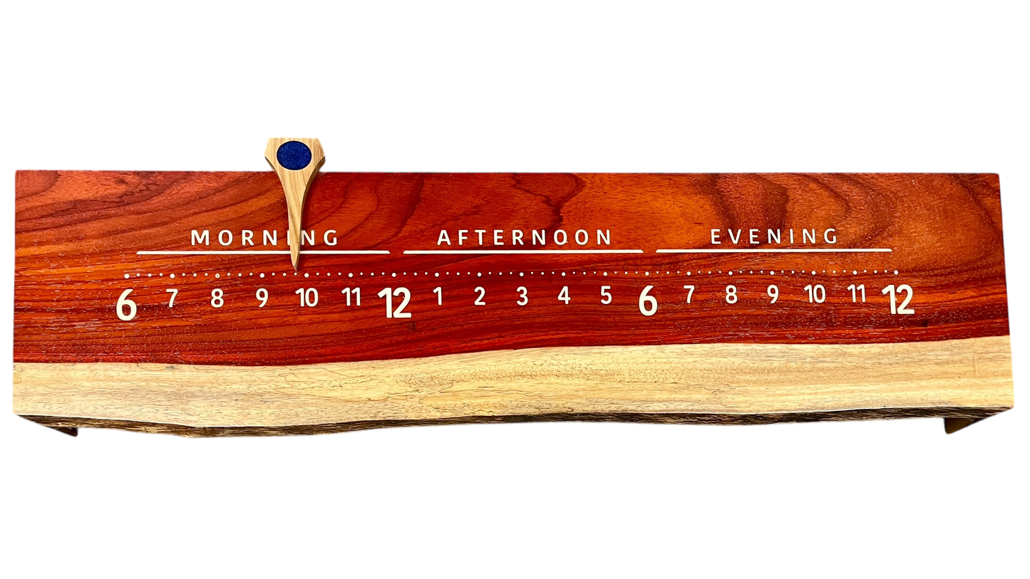 Padma: 3-foot Padauk/Maple - Linear Clockworks