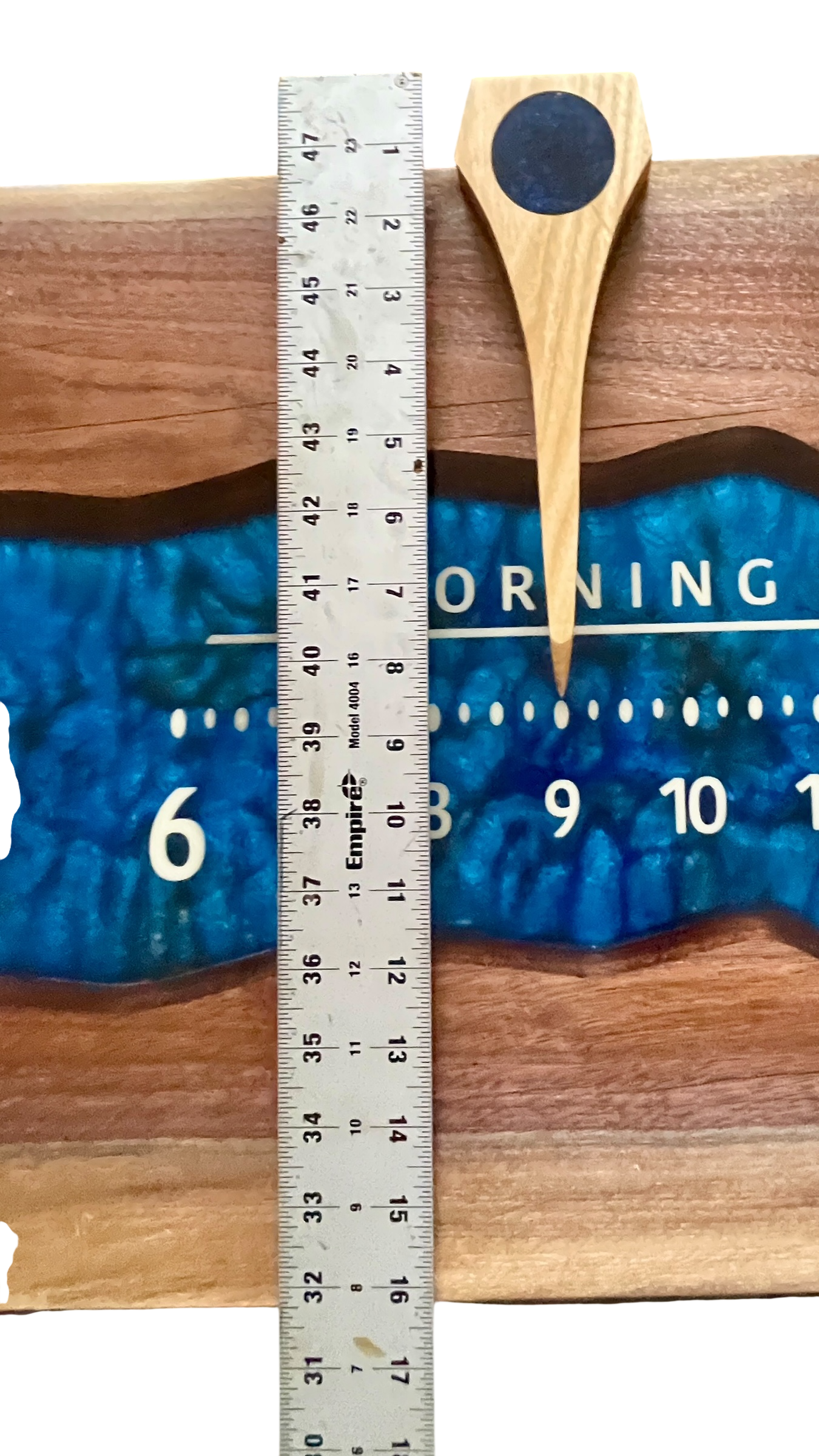 Glinda 4: 3-foot Walnut / Resin through river