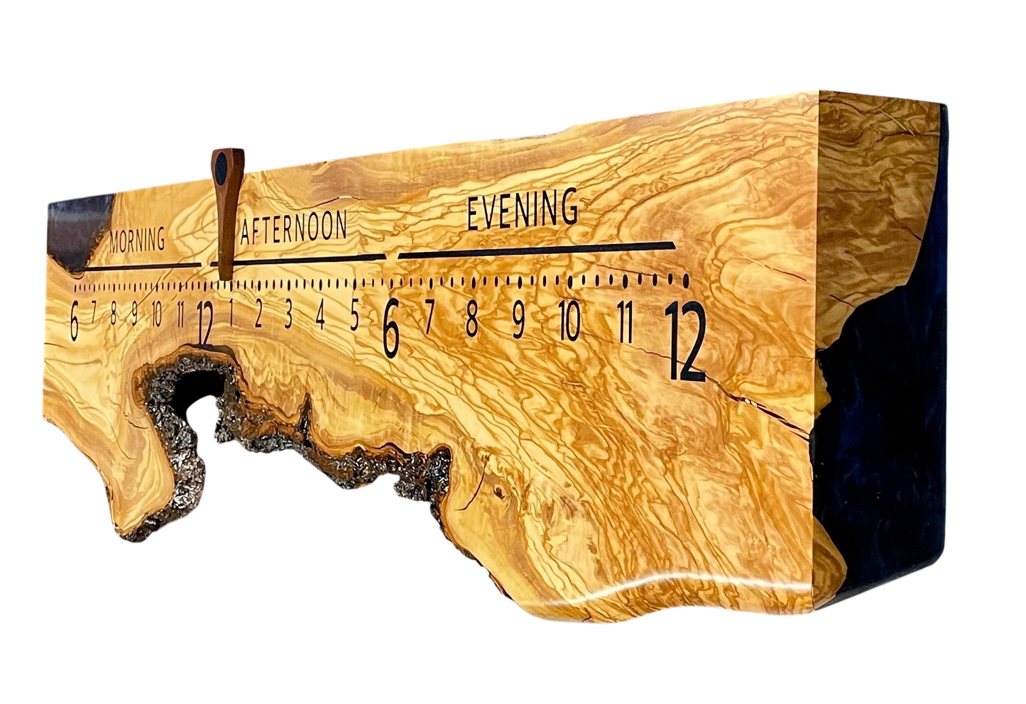Giselle: 5-foot Olivewood / resin - Linear Clockworks