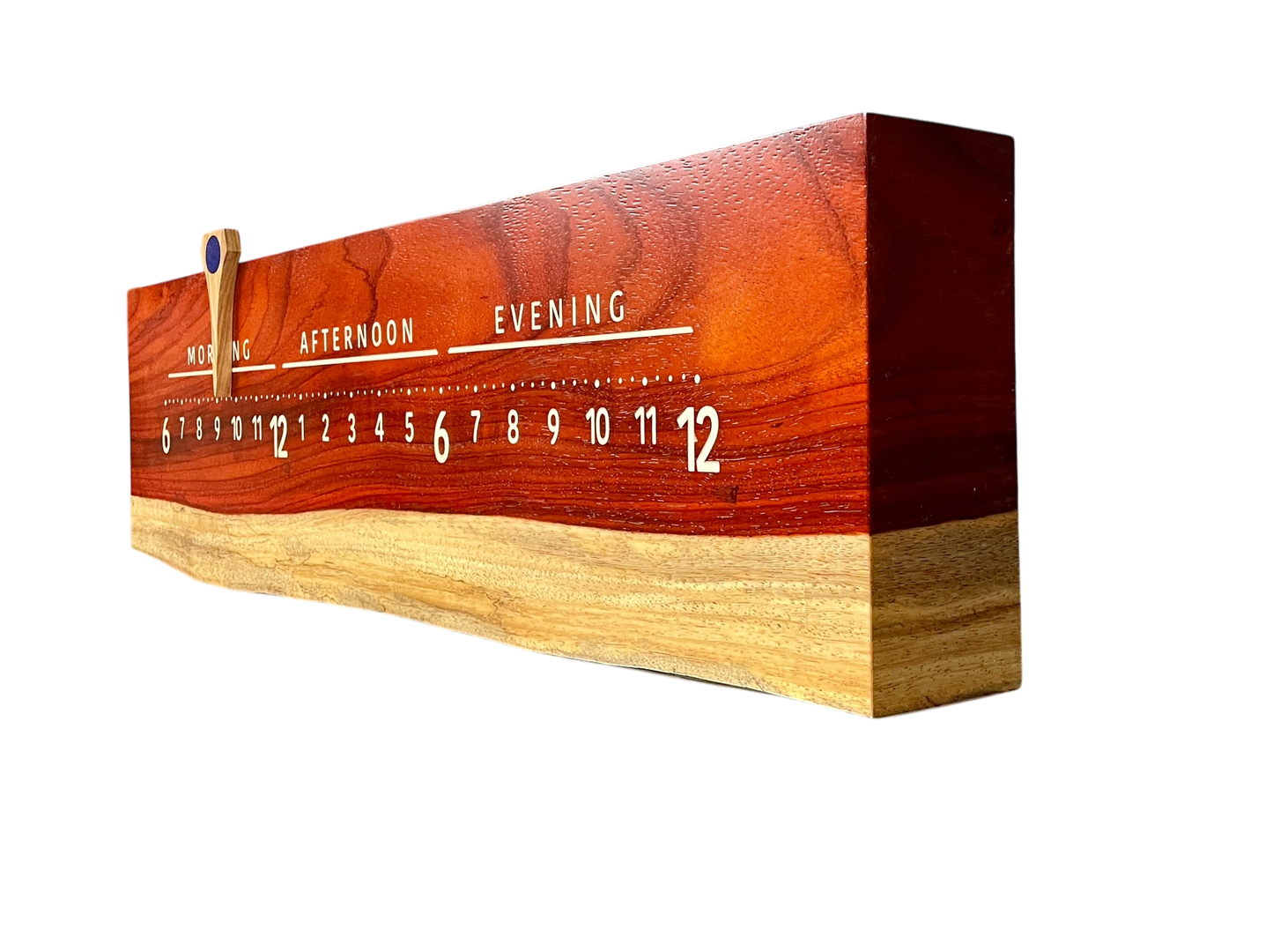 Padma: 3-foot Padauk/Maple - Linear Clockworks