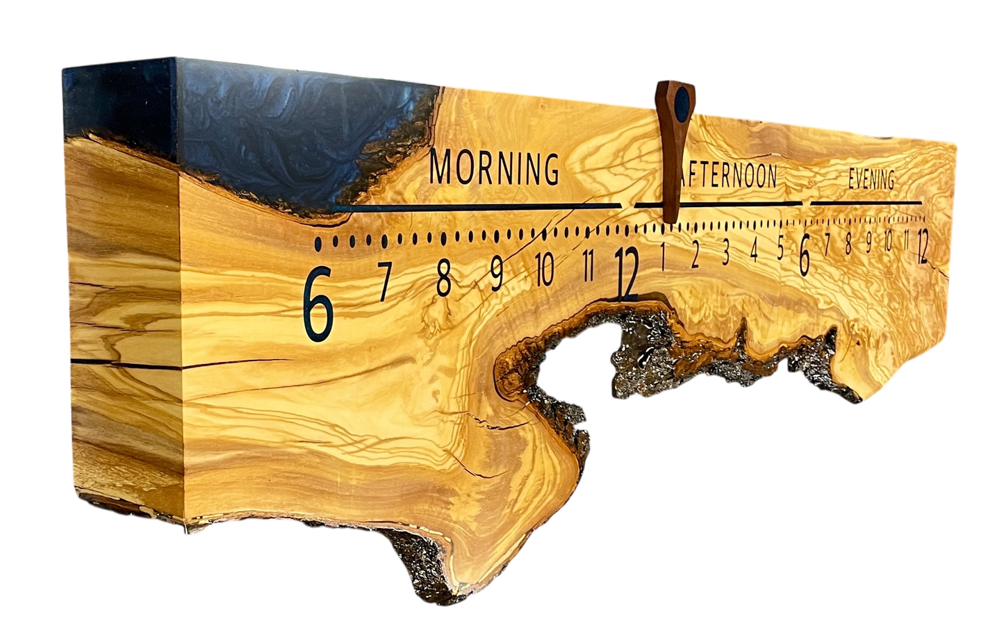 Giselle: 5-foot Olivewood / resin - Linear Clockworks