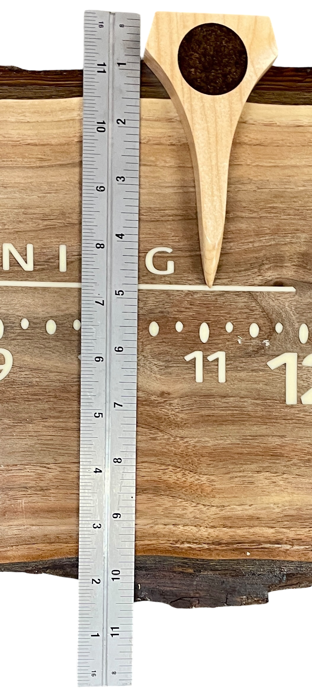 Nate: 3-foot Walnut / maple - Linear Clockworks
