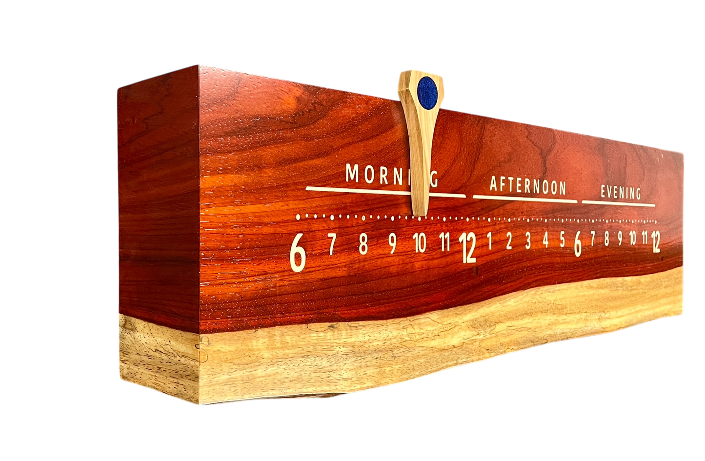 Padma: 3-foot Padauk/Maple - Linear Clockworks