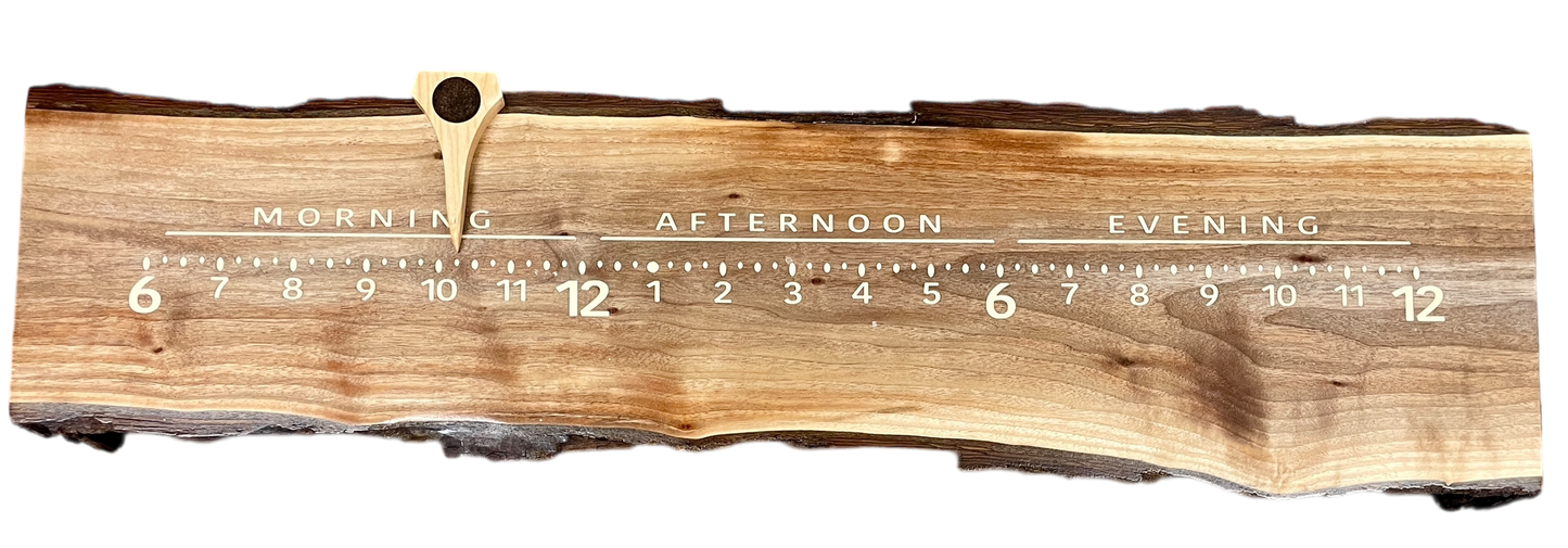 Nate: 3-foot Walnut / maple - Linear Clockworks