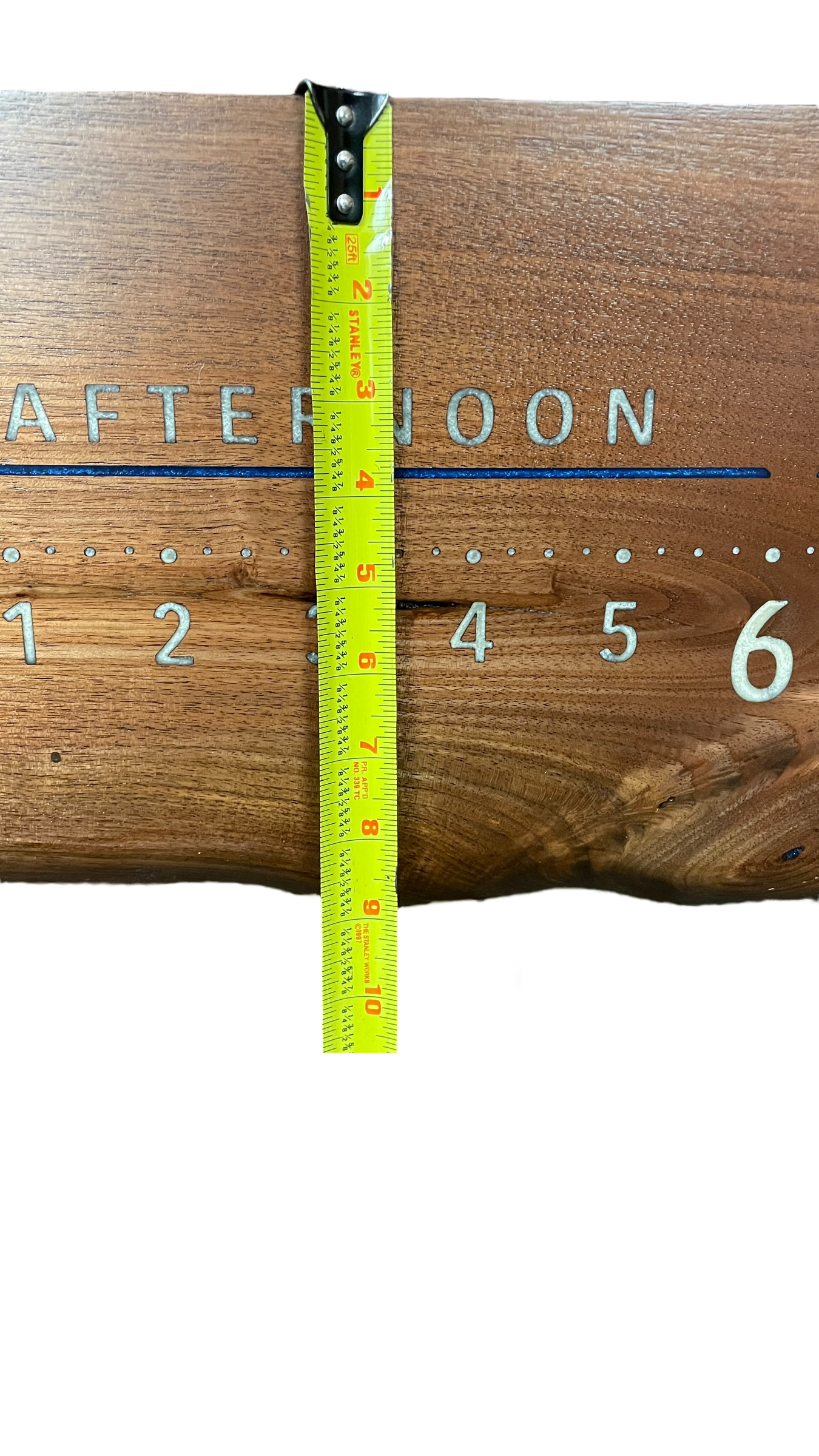 Rudy: 3-foot Walnut / Resin - Linear Clockworks