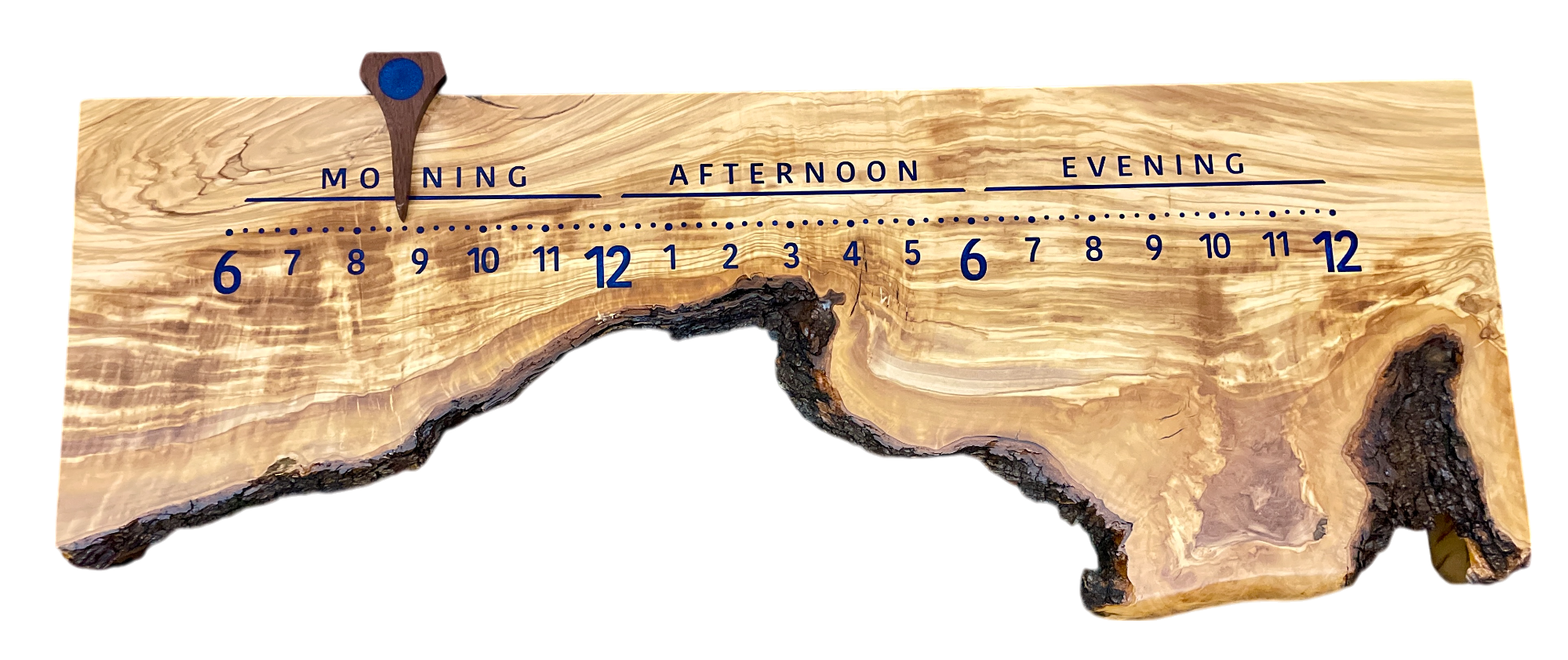Sergio: 3-foot Olivewood / resin - Linear Clockworks