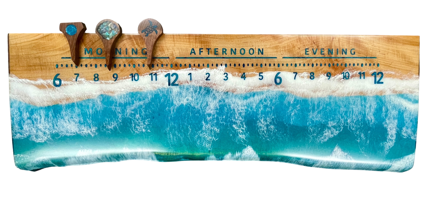 Samoa 3: 3-foot Maple Ocean clock