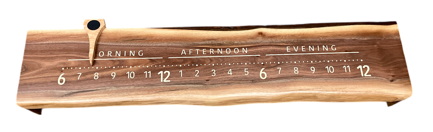 Watson: 3-foot Walnut / Resin - Linear Clockworks