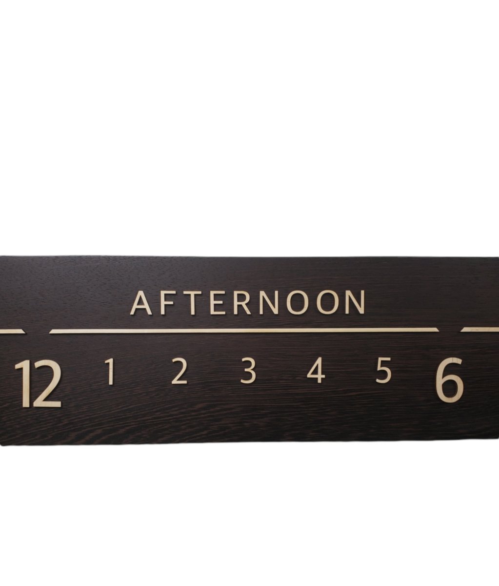 Acacia: 5 - foot Wenge/Maple - Linear Clockworks