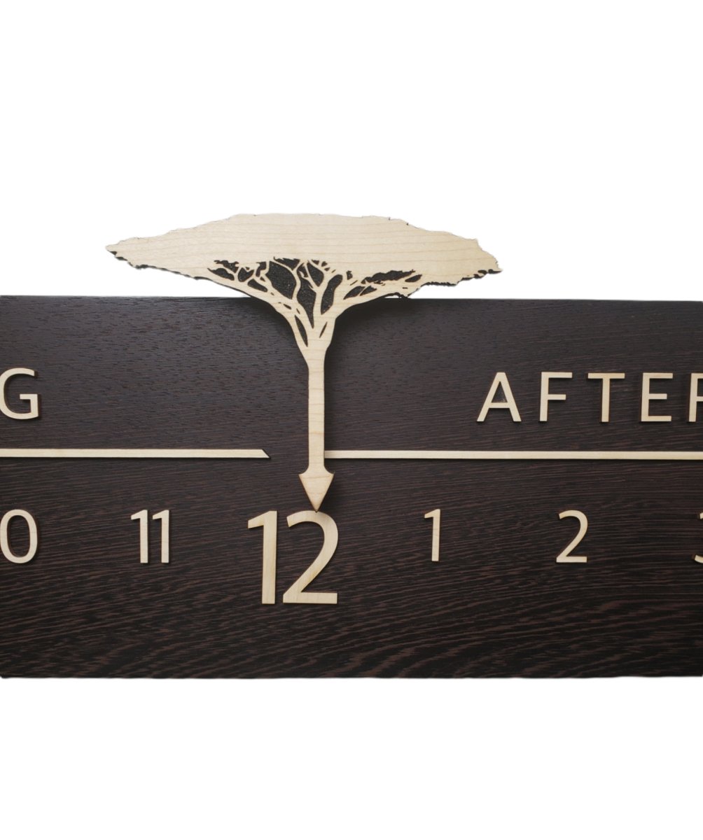 Acacia: 5 - foot Wenge/Maple - Linear Clockworks