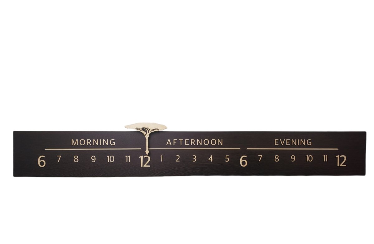 Acacia: 5 - foot Wenge/Maple - Linear Clockworks