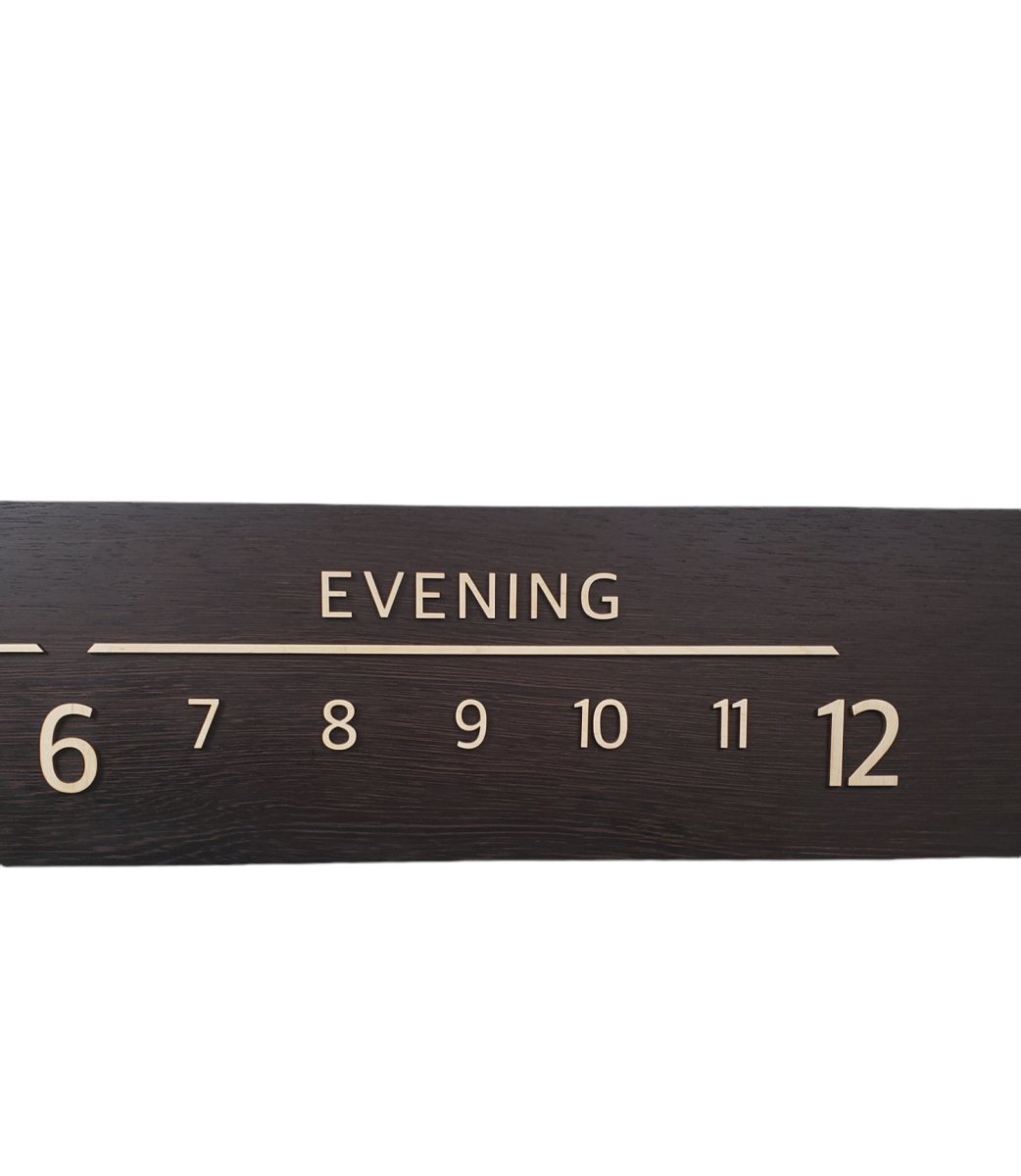 Acacia: 5 - foot Wenge/Maple - Linear Clockworks