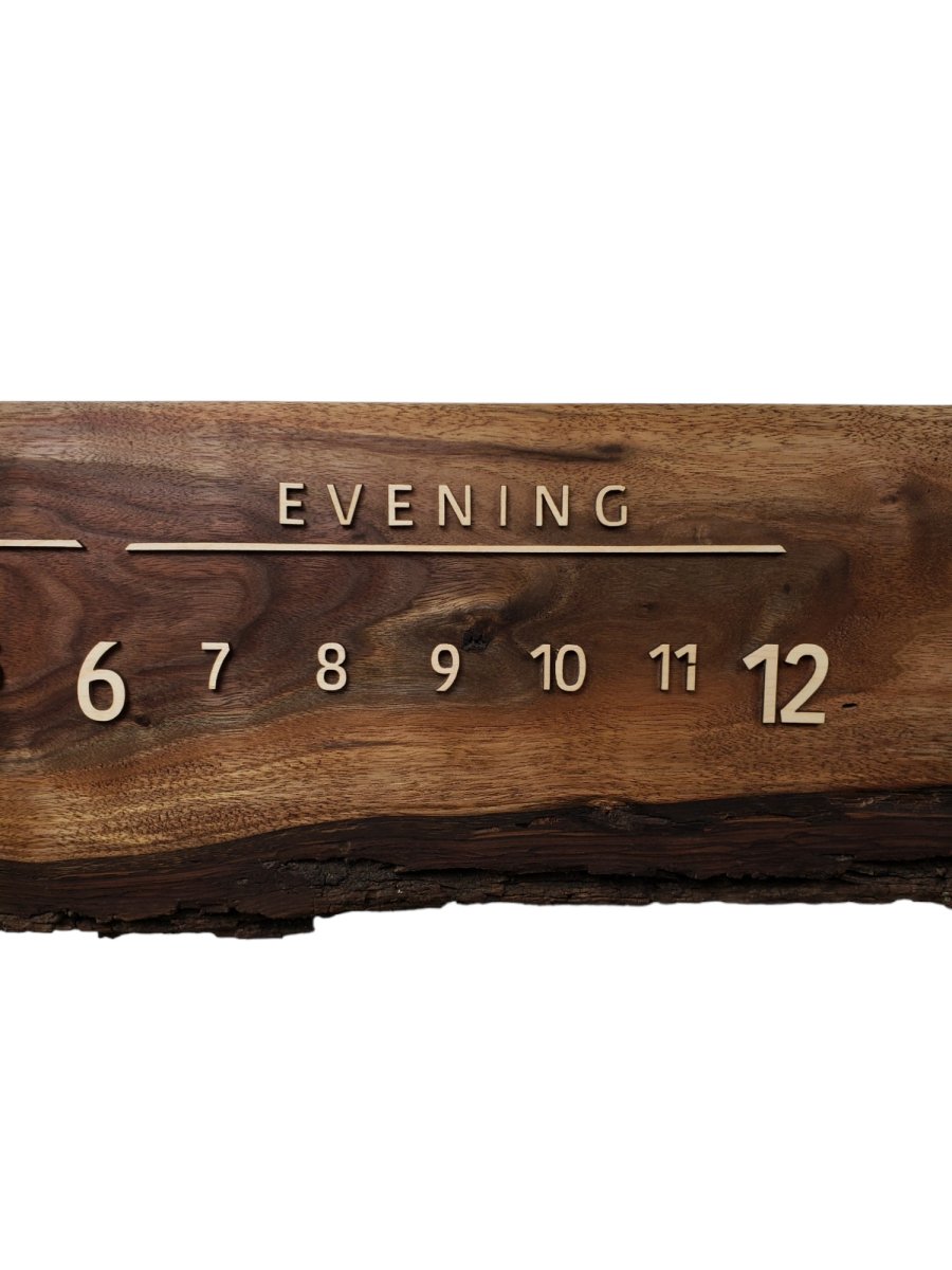 Alasia:3 - foot Walnut/Maple - Linear Clockworks