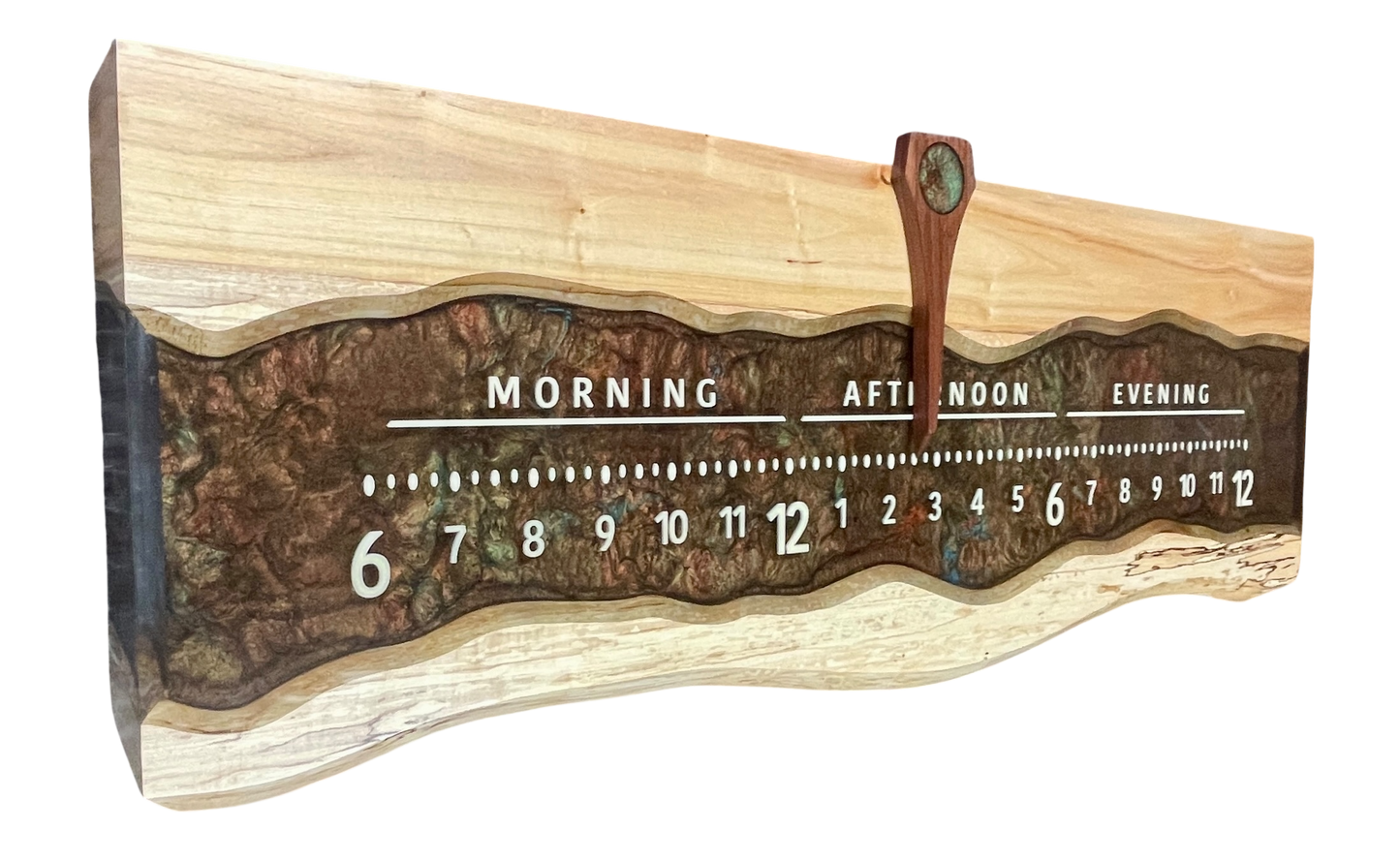 Asher: 3 ft Spalted Maple, through river
