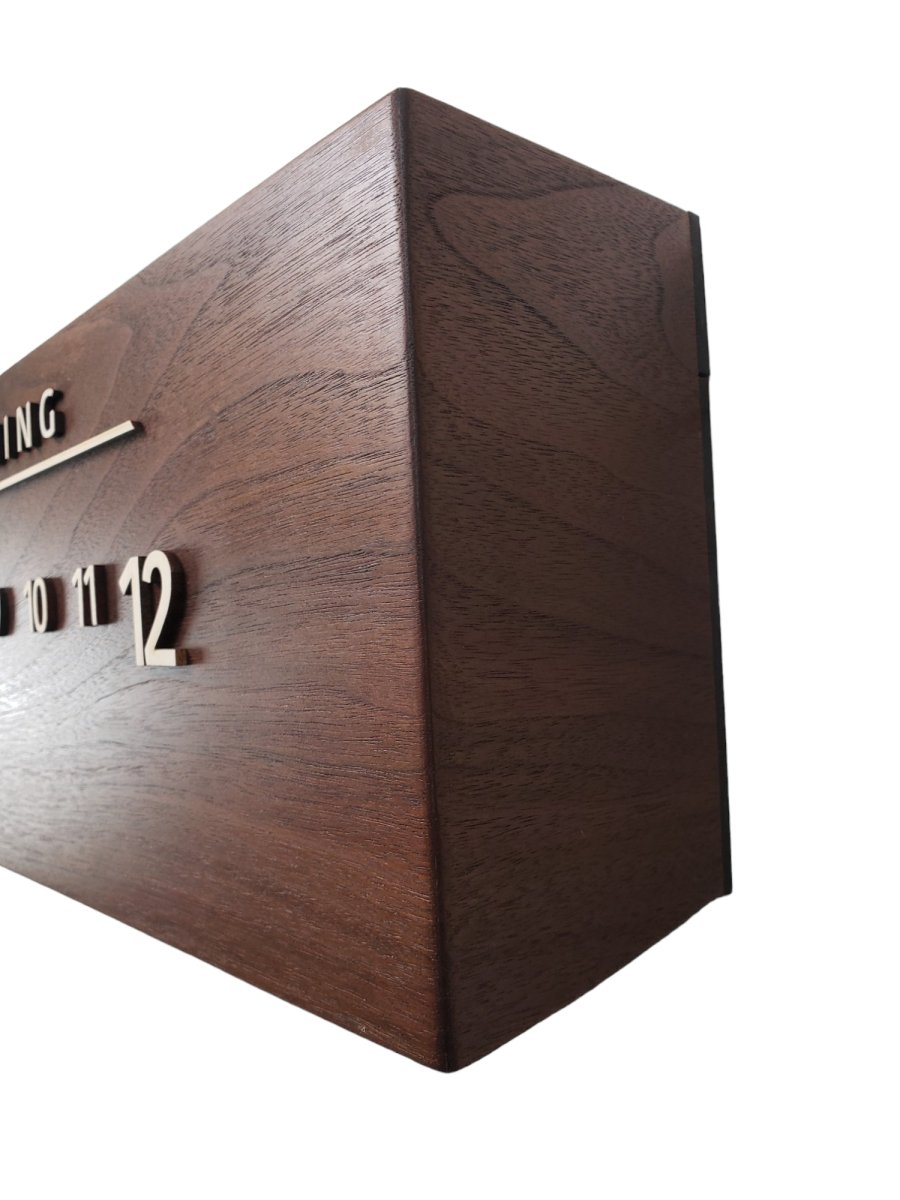 Atlantis:3 - foot Walnut/Maple - Linear Clockworks