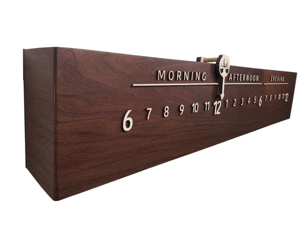 Atlantis:3 - foot Walnut/Maple - Linear Clockworks