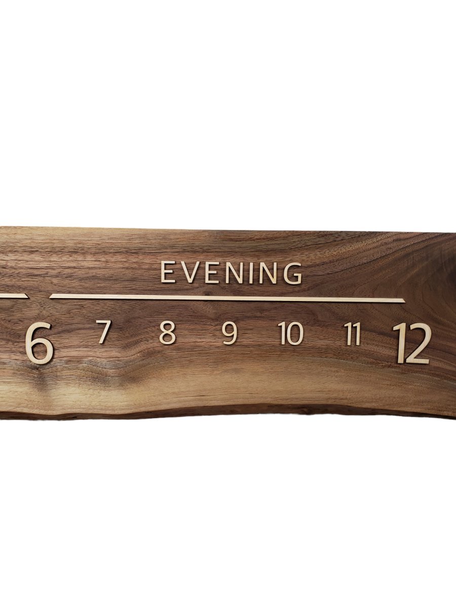 Blackberry:5 - foot Walnut/Maple - Linear Clockworks