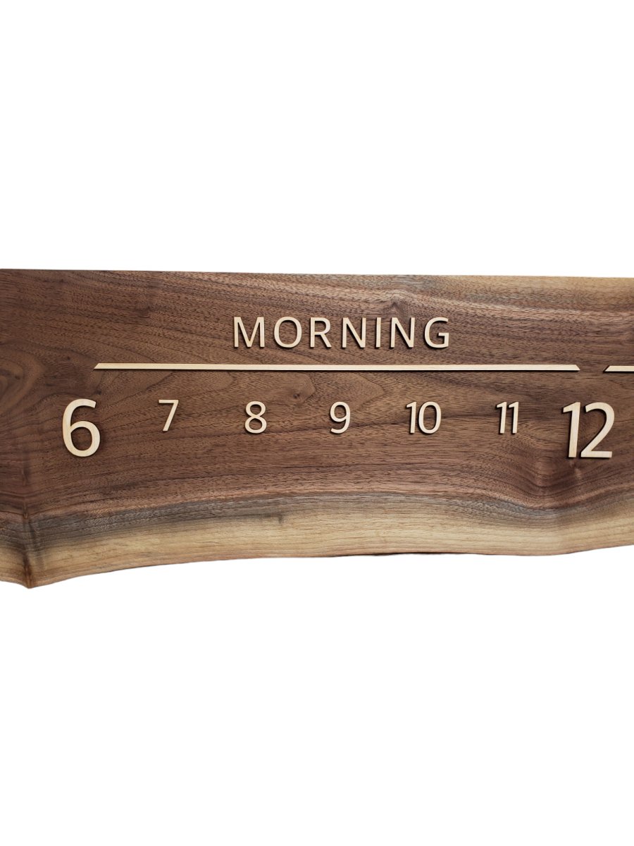 Blackberry:5 - foot Walnut/Maple - Linear Clockworks
