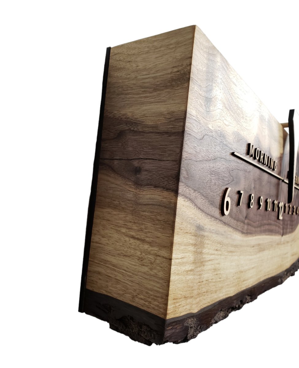 Breve:3 - foot Walnut/Maple - Linear Clockworks