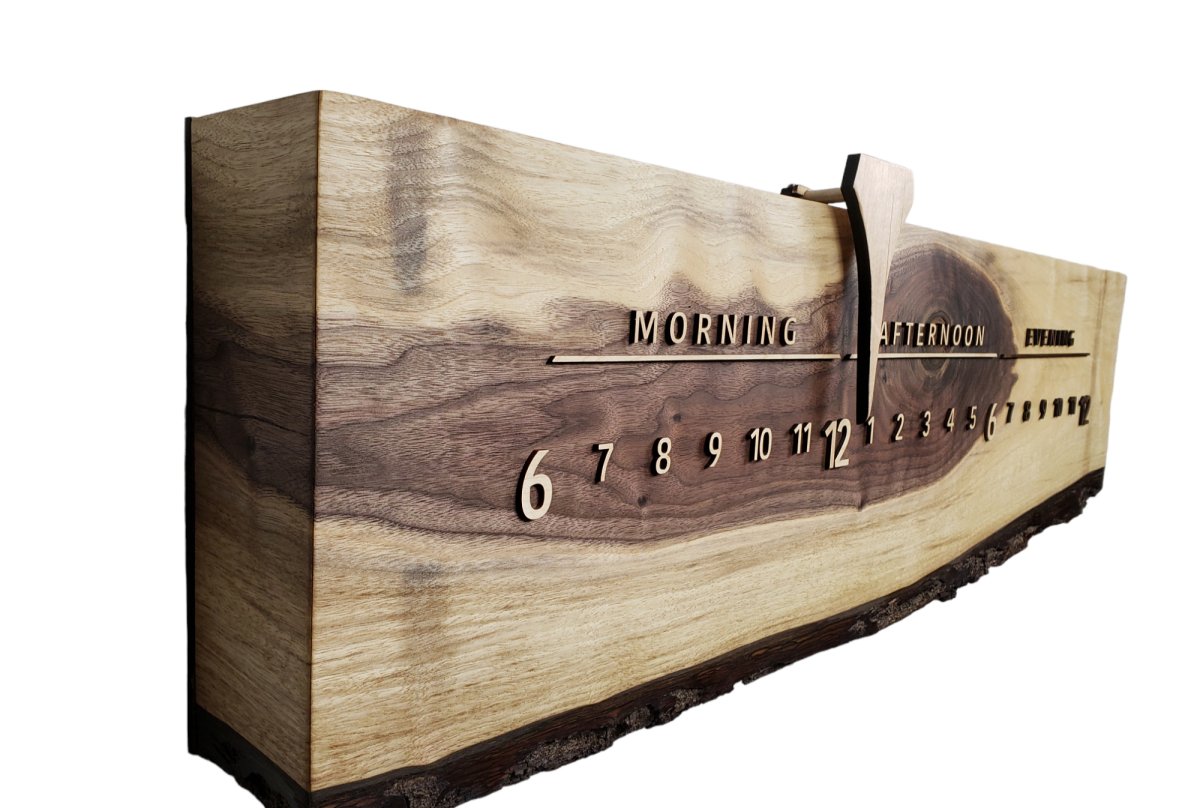 Breve:3 - foot Walnut/Maple - Linear Clockworks