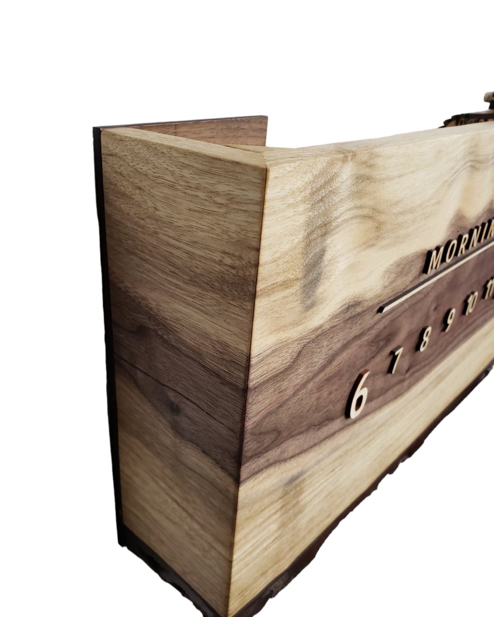 Breve:3 - foot Walnut/Maple - Linear Clockworks