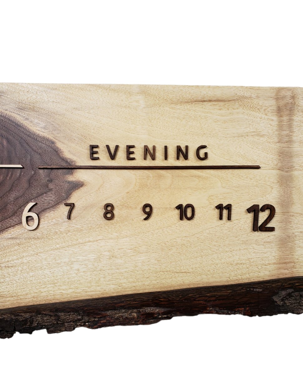 Breve:3 - foot Walnut/Maple - Linear Clockworks