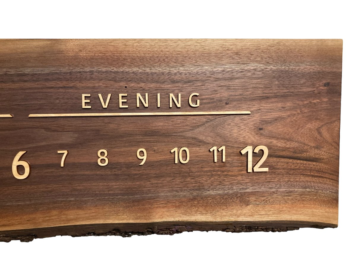 Cambrie: 3 - foot Walnut Maple - Linear Clockworks