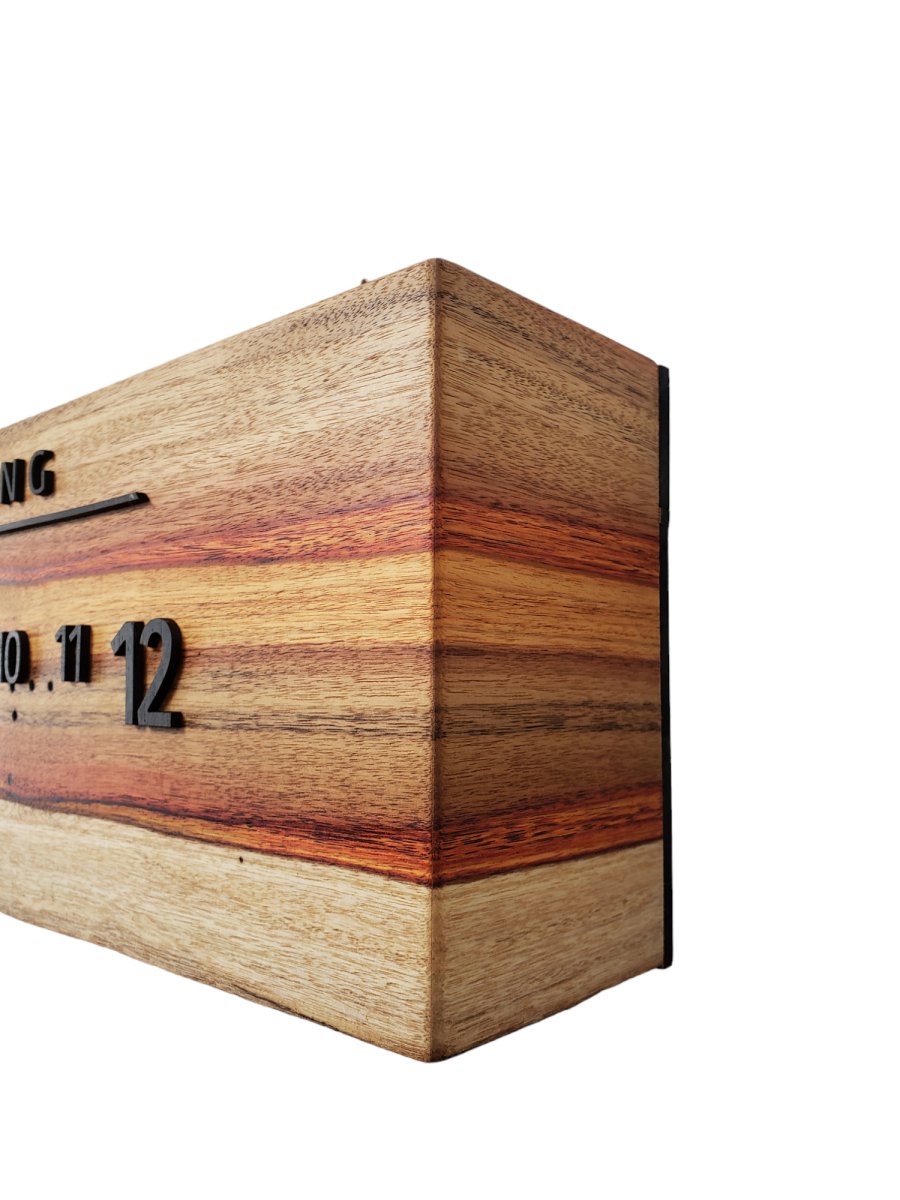 Canary:3 - foot Canarywood/Walnut - Linear Clockworks