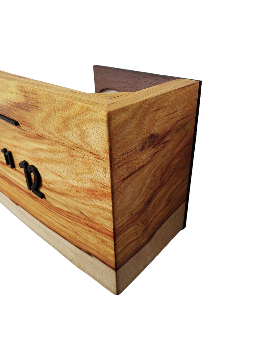 Cloudberry:3 - foot Canarywood/Walnut - Linear Clockworks
