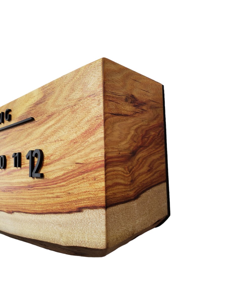 Cloudberry:3 - foot Canarywood/Walnut - Linear Clockworks