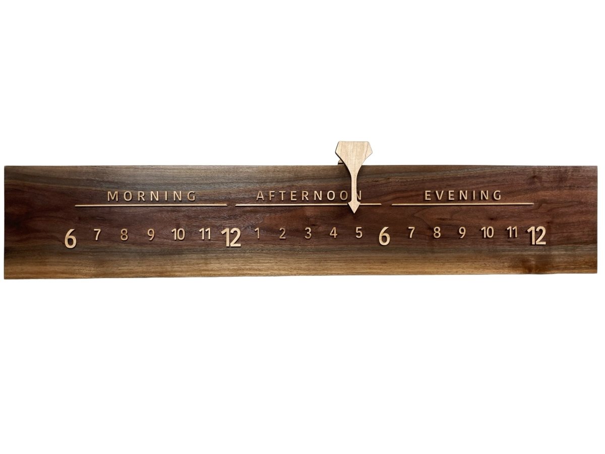 Cordelia: 3 - foot Walnut/Maple - Linear Clockworks