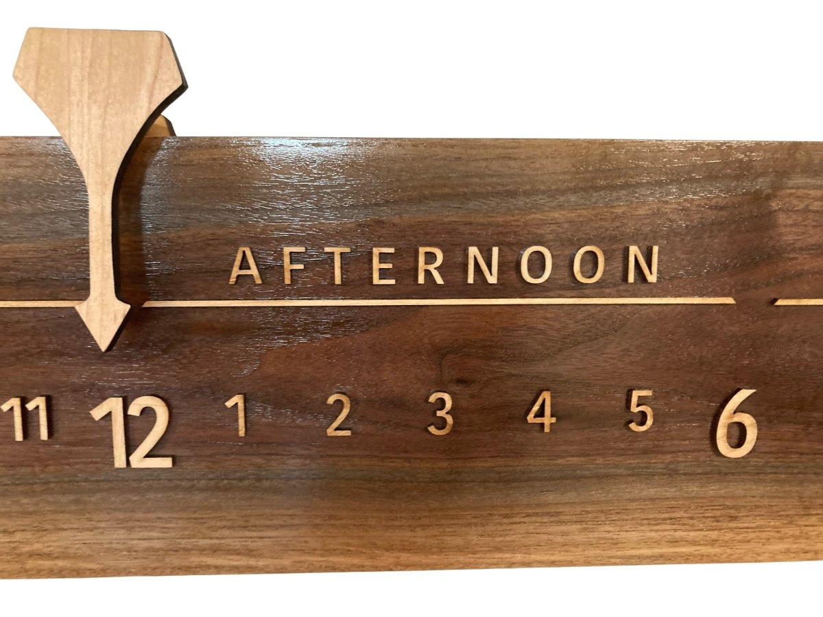 Cordelia: 3 - foot Walnut/Maple - Linear Clockworks