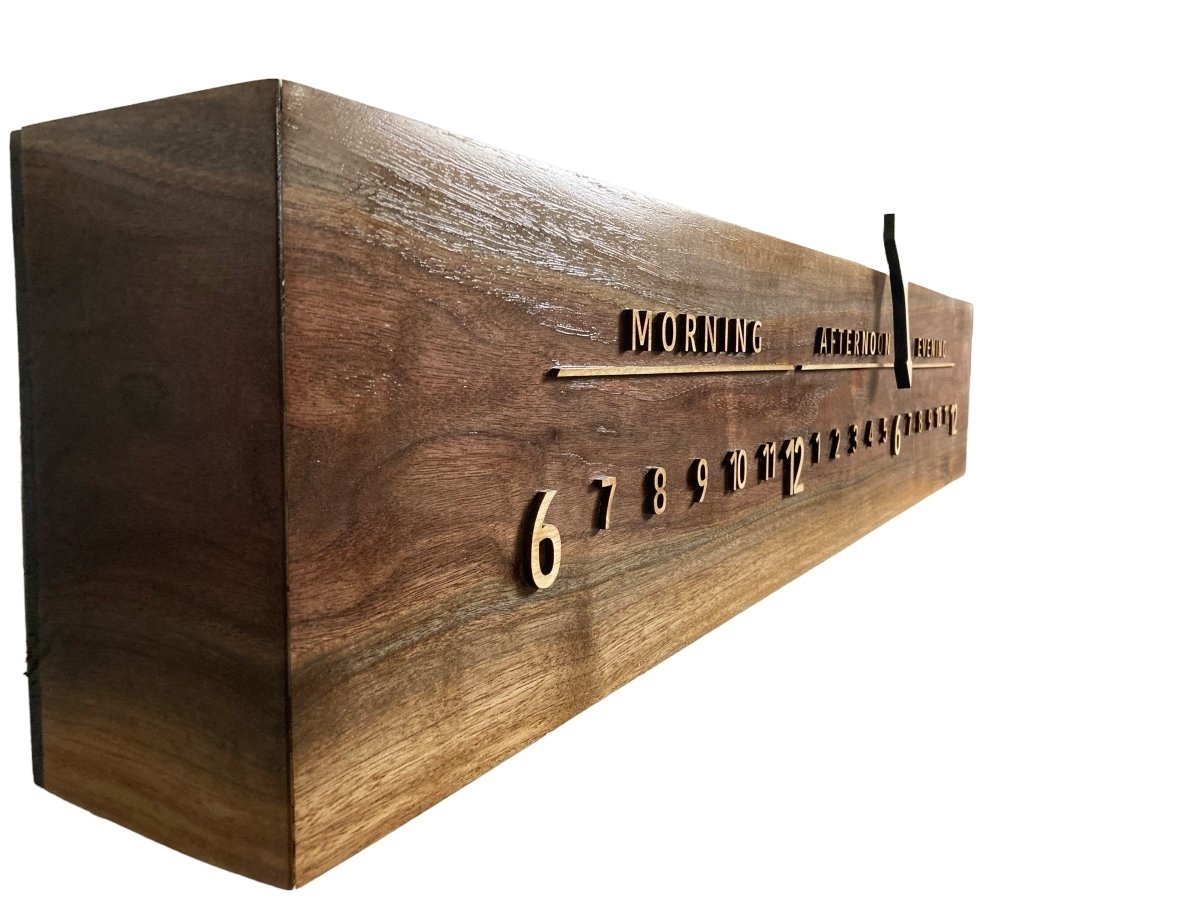 Cordelia: 3 - foot Walnut/Maple - Linear Clockworks