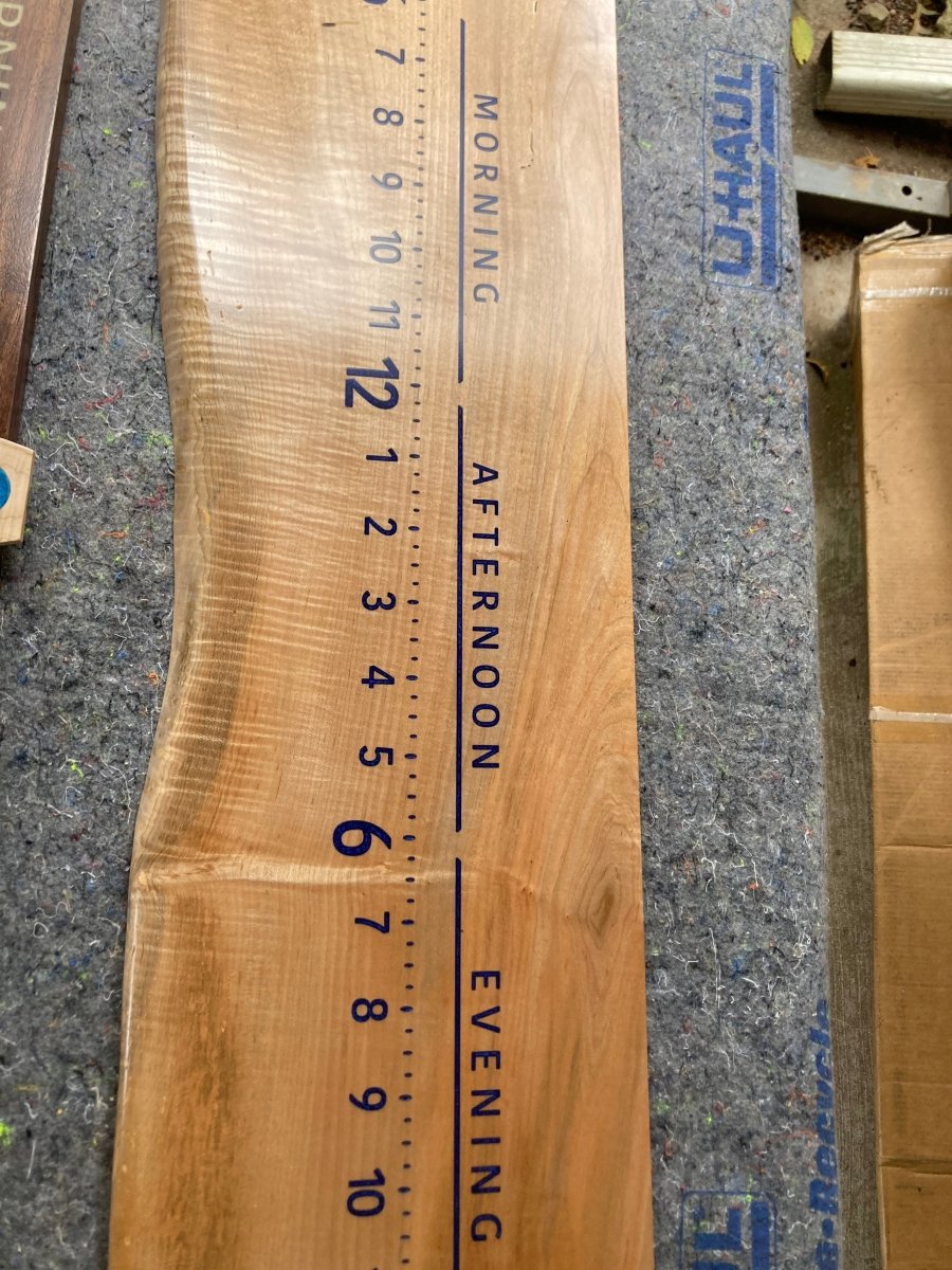Cristall: 3 - foot Curly Maple - Linear Clockworks