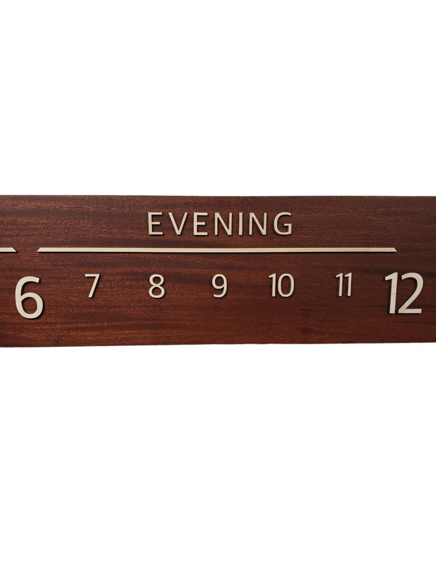 Desert:5 - foot Mahogany/Maple - Linear Clockworks
