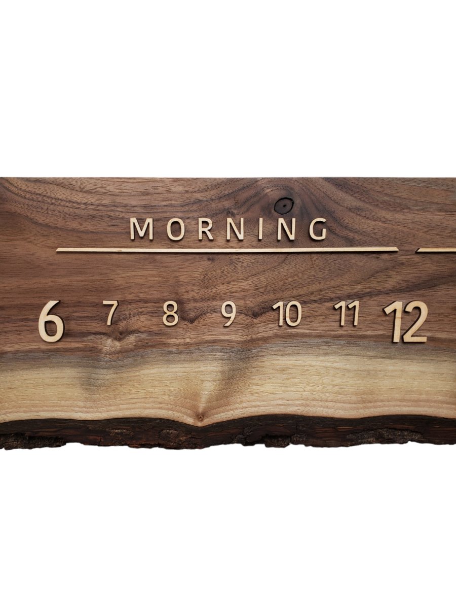 Elderberry:3 - foot Walnut/Maple - Linear Clockworks