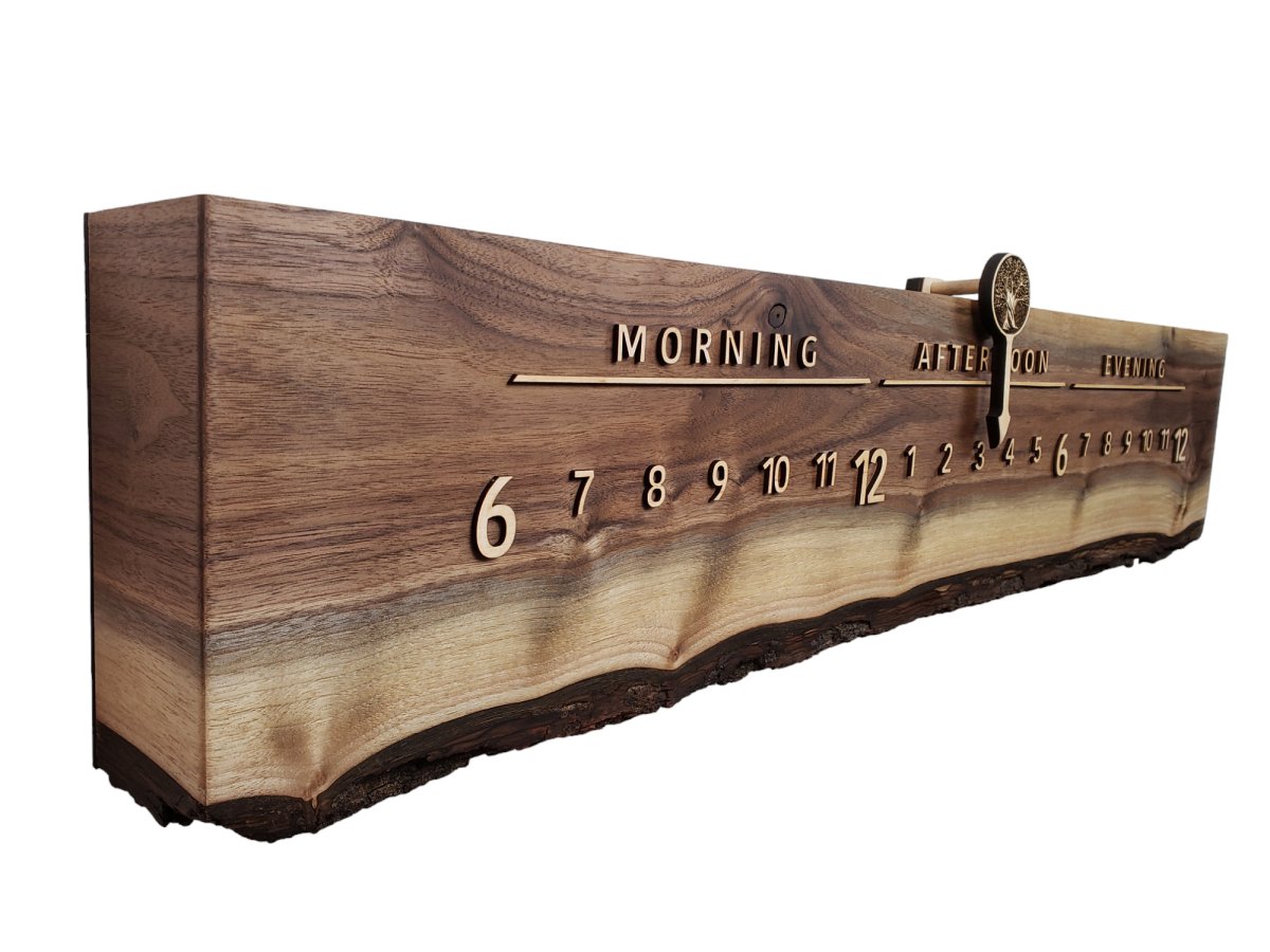 Elderberry:3 - foot Walnut/Maple - Linear Clockworks