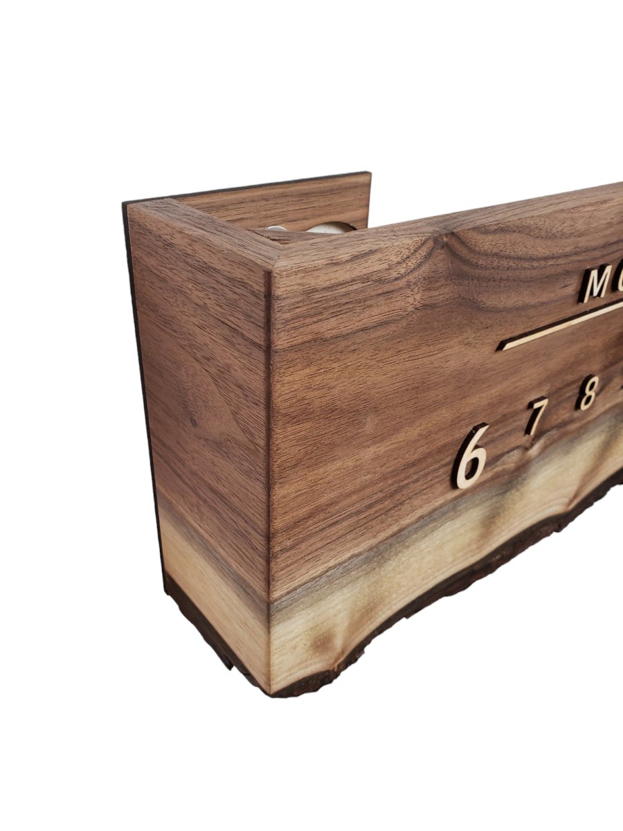 Elderberry:3 - foot Walnut/Maple - Linear Clockworks