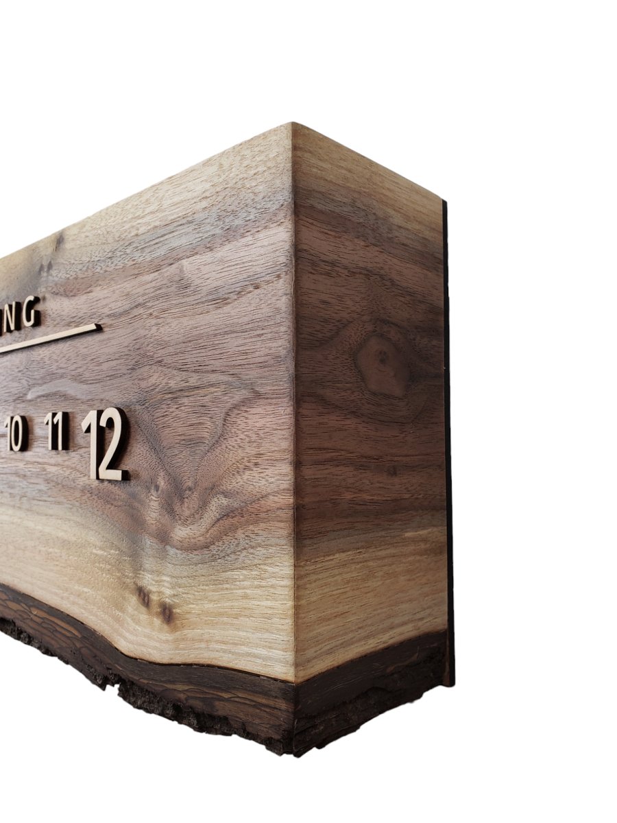 Elderberry:3 - foot Walnut/Maple - Linear Clockworks