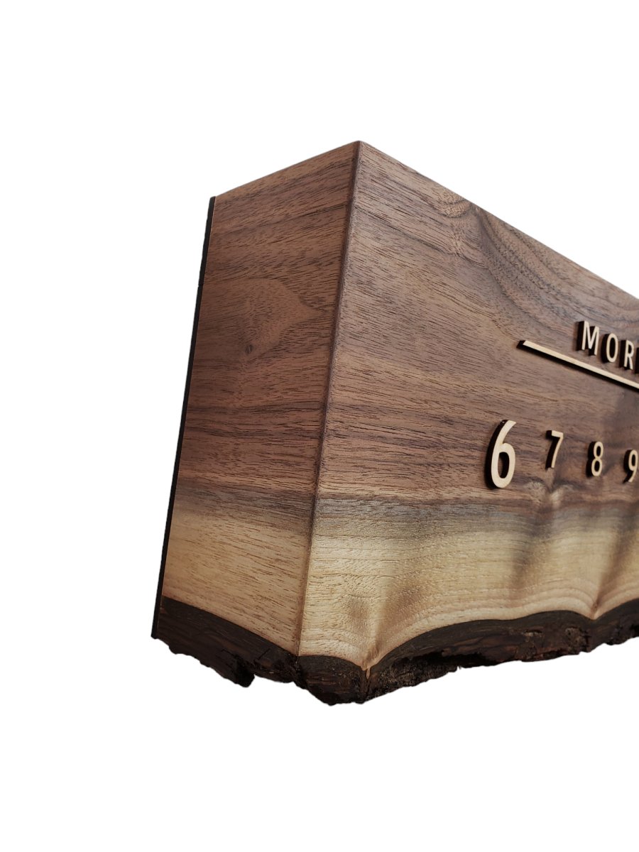 Elderberry:3 - foot Walnut/Maple - Linear Clockworks