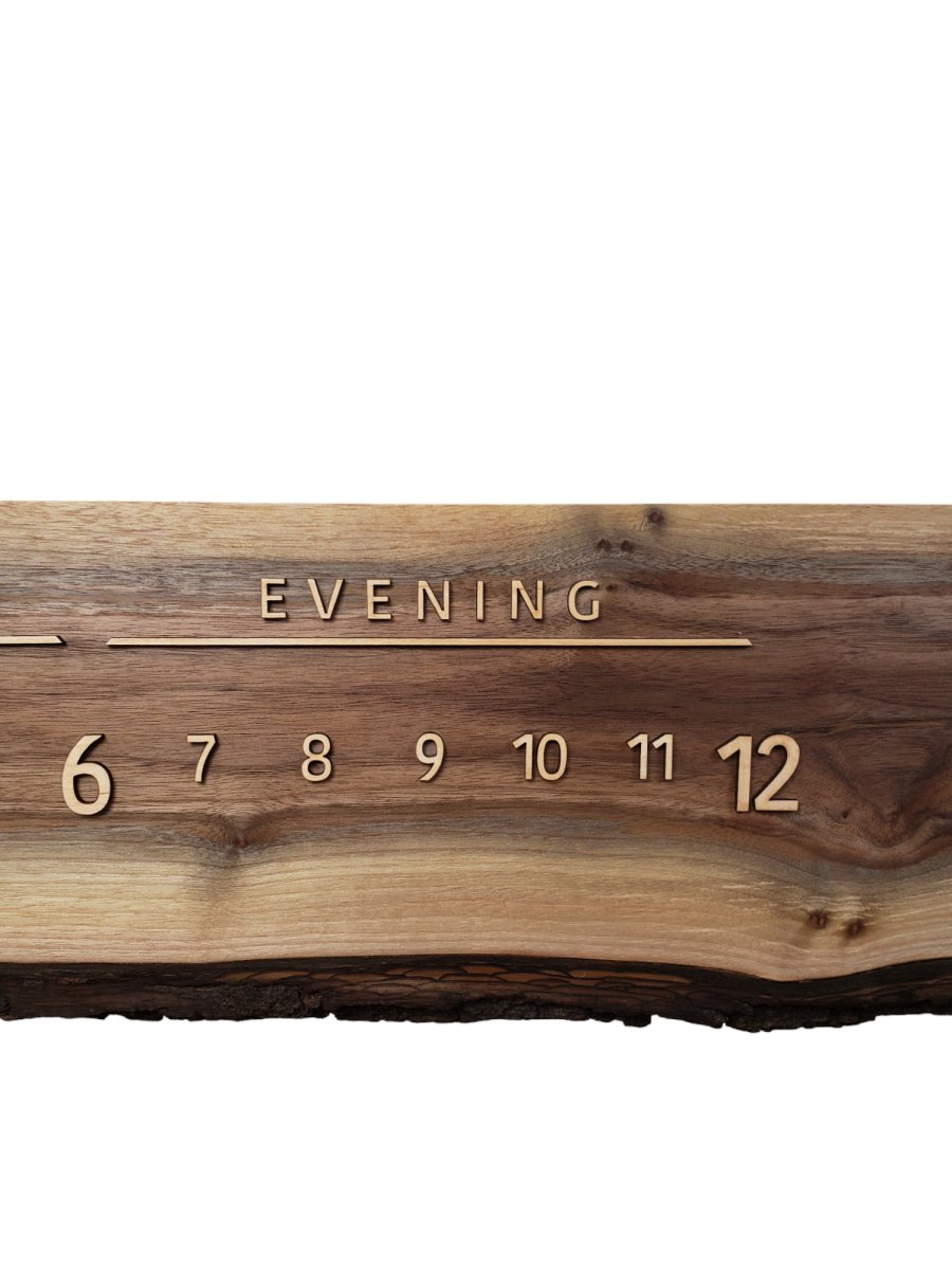 Elderberry:3 - foot Walnut/Maple - Linear Clockworks
