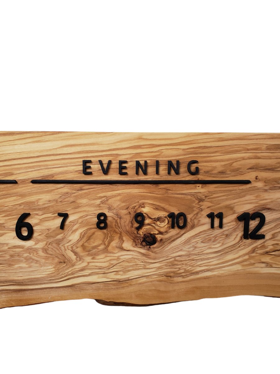 Ella:3 - foot Olivewood/Walnut - Linear Clockworks