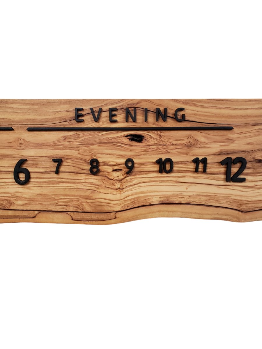 English Rose:3 - foot Olivewood/Walnut - Linear Clockworks